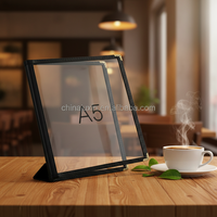 Protège-menu A4 en PVC transparent pour restaurant, café, bar, hôtel