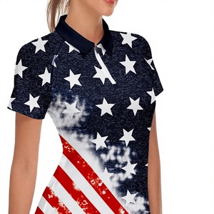 เสื้อโปโลผู้หญิงสีฟ้าอ่อน แขนสั้น สไตล์อเมริกัน ผ้าเนื้อเดียว ใส่สบาย แห้งเร็ว ระบายอากาศดี เป็นมิตรกับสิ่งแวดล้อม เหมาะสำหรับฤดูร้อน ขายส่ง ราคาถูก - Product Image 1
