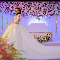 Robe de mariée de luxe et sexy 2026, ornée de perles, avec dentelle cathédrale et appliques, grande taille, coupe Empire, pour mariage, personnalisable