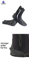DIVESTAR 5MM Sepatu Selam Karet Neoprene Hitam Vulkanisir Peralatan Selam Pantai Sepatu Olahraga Tahan Air Bernapas Anti Selip
