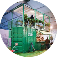 2025 moderne préfabriqué mobile Pop Up Drive Thru Fast Food Shipping Container Ice Cream Coffee Shop Store à vendre