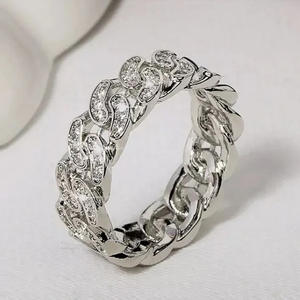 Anello di Lusso in Oro Bianco con Diamante Taglio Brillante Rotondo Colore G Naturale Unisex per Uso Quotidiano T0857 - Product Image 2