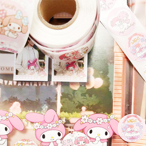 500 Pegatinas Redondas de Dibujos Animados de Doble Cara, Adhesivas, Etiquetas para Juguetes Infantiles, Decoración para Diarios, Rollo - Product Image 2