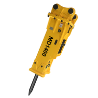 Marteau hydraulique pour excavatrice MONDE, durable, en acier traité thermiquement, avec burin