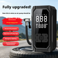 Compresseur de gonflage de pneus électrique sans fil portable en ABS 7,4 V 150 PSI avec jauge numérique et arrêt automatique rapide