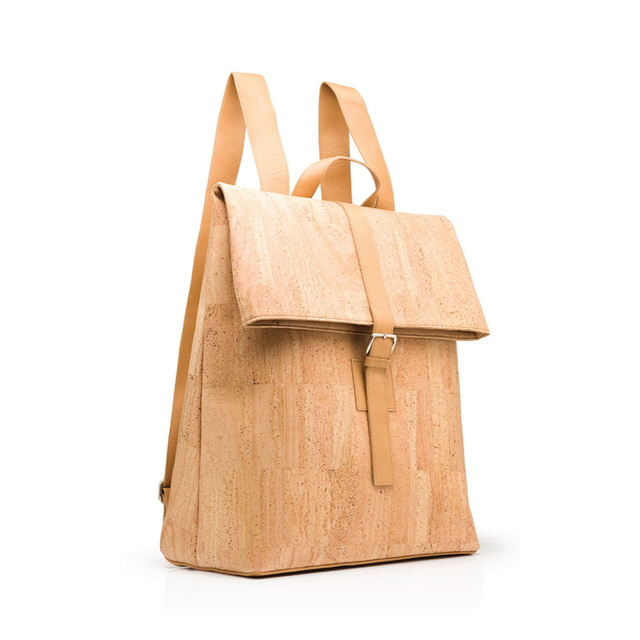 Custom Oversized Travel Lightweight Women Vintage Leather Cork Backpack