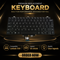   Clavier de remplacement US Latitude 7310, clavier d'origine 7T0WC pour réparation et entretien