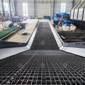 Fabrieksgeprijsde roestvrijstalen gemotoriseerde gaasbandkettingtransportband voor afvalverwerking, sortering, scheiding, transport + ontwatering - Product Image 3