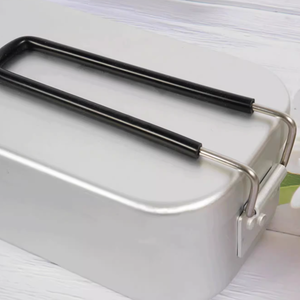 Porta pranzo esterno in lega di alluminio può essere riscaldata da fiamma aperta in alluminio <span class=keywords><strong>campeggio</strong></span> Picnic in acciaio inox stoviglie da Picnic stufa da Picnic - Product Image 2