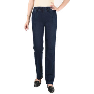 Pantalones de pierna ancha informales de verano para <span class=keywords><strong>mujer</strong></span>, pantalones largos de mezclilla rasgados tejidos con agujeros rotos, pantalones vaqueros femeninos huecos - Product Image 3