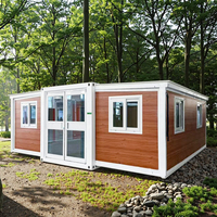 Maison préfabriquée de luxe économique en conteneur de 40 pieds, maisons mobiles prêtes à l'emploi, pièce en conteneur extensible, appartement de 2 ou 3 chambres, atelier