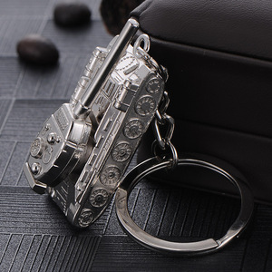 Porte-clés créatif en métal pour homme, modèle <span class=keywords><strong>T34</strong></span> de World of Tanks, petit cadeau pour la fête des pères, boucle suspendue - Product Image 3