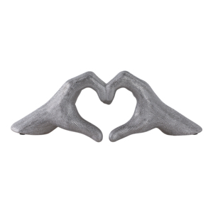 Scultura in ceramica a forma di cuore, ornamento decorativo per la casa, il bagno, l'ufficio, la scrivania, il soggiorno. - Product Image 1
