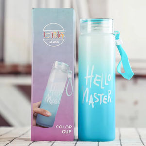 Bouteilles d'eau en verre givré coloré en gros d'usine - Style classique personnalisable, unisexe, pour le sport et les voyages, rapide et portable - Product Image 5