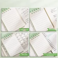 Carnet A7 Rechargeable, Journal de Poche Palette Couleurs Morandi – Reliure Spirale Portable, Agenda de Voyage Très Esthétique