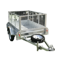 Remorque utilitaire de haute qualité et robuste, remorque de camping galvanisée à chaud avec remorquage de bateau, remorque à caisse à essieu simple