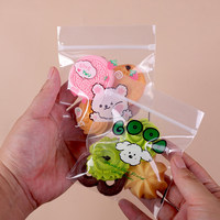 Sacs refermables en HDPE transparents avec motifs d'animaux mignons, pochettes de rangement pour bonbons, biscuits, bijoux, porte-clés, emballages cadeaux