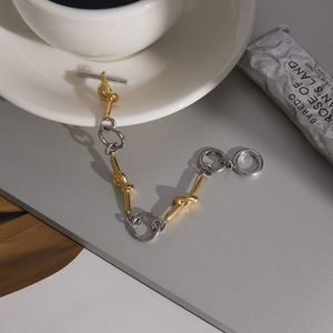 Pulsera de Nudos de Cuerda en Acero Inoxidable con Bloques de Color y Cierre OT para Mujer, Joyería de Regalo - Product Image 4