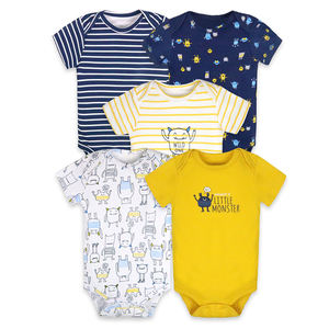 Conjunto de 5 Piezas de Ropa de Verano para Bebés Niñas, Mamelucos de Manga Corta para Bebés, Trajes de Bebé - Product Image 3