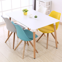 Vente chaude Meubles De Maison juego de Comedor 4 Sillas Moderne Simple Cuisine Bois Mdf Table À Manger Ensembles Avec 4 Ou 6 Chaises