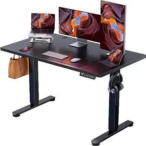 ErGear meja komputer kantor, desain ergonomis Modern dudukan Motor tunggal meja berdiri listrik tinggi dapat diatur