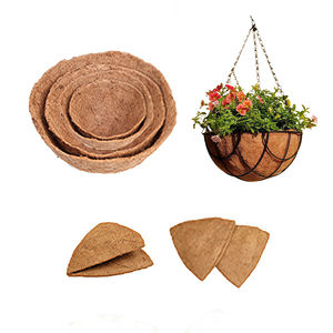 سلال زهور يدوية الصنع من مواد طبيعية من ألياف جوز الهند للشرفات - Product Image 1