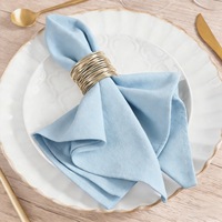 Serviettes en tissu de coton froissé, couleur unie, douces et modernes, pour la maison, les fêtes de Noël et les mariages