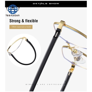 Teenyoun 2024 Offre Spéciale haute qualité rétro métal cadre clair <span class=keywords><strong>lentille</strong></span> ronde ordinateur lunettes optique cadre lunettes - Product Image 5
