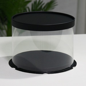 Ingrosso scatola di plastica rotonda trasparente con rivestimento UV e stampa in rilievo <span class=keywords><strong>per</strong></span> feste di compleanno matrimoni e regali - Product Image 5