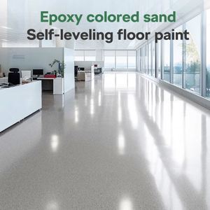 Deci Flow Leveling Marble Effect Epoxy Colored Sand Texture Floor <b>Coating</b> for Garage and Office Decoration <b>Paint</b> - Product Image 3