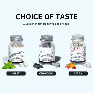 Vente en gros de <span class=keywords><strong>dentifrice</strong></span> <span class=keywords><strong>à</strong></span> mâcher portable Soins bucco-dentaires Comprimés de <span class=keywords><strong>dentifrice</strong></span> solide de blanchiment biologique - Product Image 5