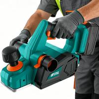 POWER ACTION Cepilladora de Madera Inalámbrica de 20V sin Escobillas con Batería de 2.0Ah y Cargador, Cepilladora Eléctrica Portátil