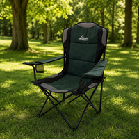 Chaise de camping pliable légère de haute qualité avec dossier haut en maille respirante, portable pour la pêche en extérieur