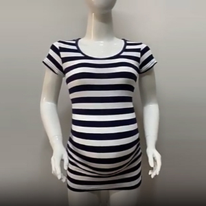 Hauts de <span class=keywords><strong>grossesse</strong></span> et de maternité personnalisés Emotion Moms en Spandex/Modal écologiques à manches courtes pour femmes enceintes – <span class=keywords><strong>T</strong></span>-shirts d'é<span class=keywords><strong>t</strong></span>é grandes tailles - Product Image 6