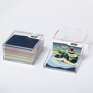 2025 paisaje arquitectura DIY papel cubo nota <span class=keywords><strong>libro</strong></span> 3D recortes de papel arte calendario novedad regalo de Navidad - Product Image 5