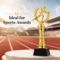 Trophée en résine durable gravé au laser sur mesure pour les compétitions sportives de course à pied