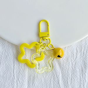 Nuevo Llavero Colgante de Estrella Hueca de Cinco Puntas de Acrílico de Color, Lindos Accesorios de Campanas Pintadas, Decoración para Fundas de Auriculares - Product Image 6