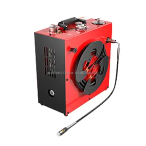 GX-E-CS4 12v/110v/220v portable piston oil free low noise high pressure air compressor 400bar pcp breathing compressor for divin