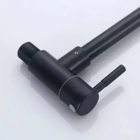 Keran Dapur Modern Klasik Satu Pegangan Bahan Stainless Steel Lapisan Hitam Fleksibel Inti Katup Keramik Putar 360 Derajat