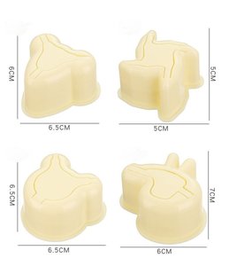Lot de 4 moules <span class=keywords><strong>à</strong></span> onigiri en plastique alimentaire pour enfants, pour bento et repas, support OEM ODM - Product Image 6