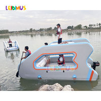 Yacht électrique de luxe catamaran bateau gonflable pour 2-8 personnes maison gonflable Yacht pour fête de famille ponton flottant