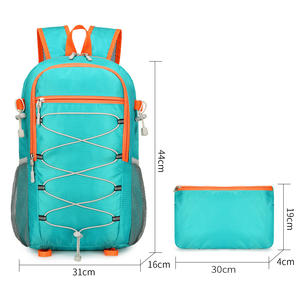 Sac à dos de voyage léger et pliable avec logo personnalisé, unisexe, imperméable, pour la randonnée et les activités d'escalade - Product Image 3