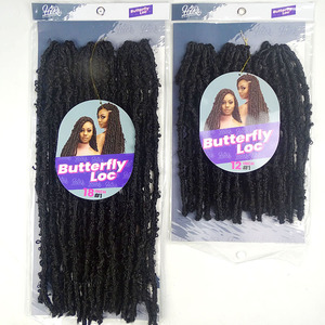 Perruque <span class=keywords><strong>africaine</strong></span> à tresses naturelles de 18 pouces, style Butterfly Loc, pour femmes, double trame, fabrication machine, pour le commerce transfrontalier, produit très demandé - Product Image 1