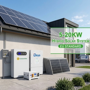 Sistema Híbrido de Almacenamiento de Energía Solar Fotovoltaica, Kit Completo de 5Kw, 8Kw, 10Kw, 12Kw, 15Kw, Sistemas de Energía Solar Fotovoltaica con Batería para Conexión a Red y Fuera de Red - Product Image 1