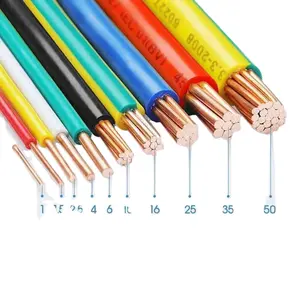 BV1.5mm2 2.5mm2 copper conductor pvc insulated electrical cable for house wiring