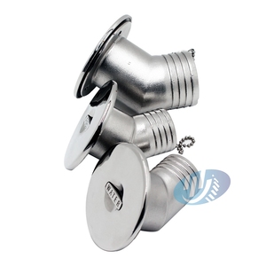 Nouveau réservoir de carburant pour <span class=keywords><strong>bateau</strong></span> marin en acier inoxydable poli miroir, remplissage d'eau, col de remplissage incliné, <span class=keywords><strong>bouchon</strong></span> sans clé de 1 1/2 pouce - Product Image 2