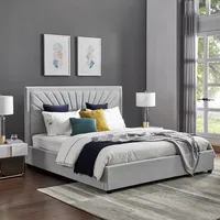 Neues Design Luxuriöses Europäisches Maßgefertigtes Schlafzimmer-Möbelset Indoor Weiches Kopfteil King Queen Size Villa Apartment Nutzung