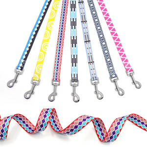 Laisse pour chien en nylon à motif géométrique tendance, durable pour les chiens - Product Image 5