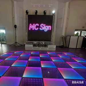 Sàn nhảy LED DMX từ tính gương vô cực 3D lấp lánh mới nhất năm 2026 dành cho đám cưới, quán bar, sân khấu tiệc tùng - Product Image 6