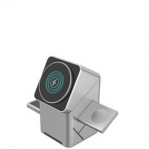 แท่นชาร์จไร้สายแม่เหล็กแบบหมุนได้ Qi2 25W 3in1 สำหรับ iPhone 15 14 13 <span class=keywords><strong>Samsung</strong></span> Galaxy S24 S23 <span class=keywords><strong>S22</strong></span> Xiaomi Apple IWatch <span class=keywords><strong>Airpods</strong></span> - Product Image 2